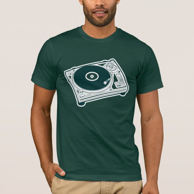 Gammaldags vax (grammofonskiva) t shirt (Framsida)