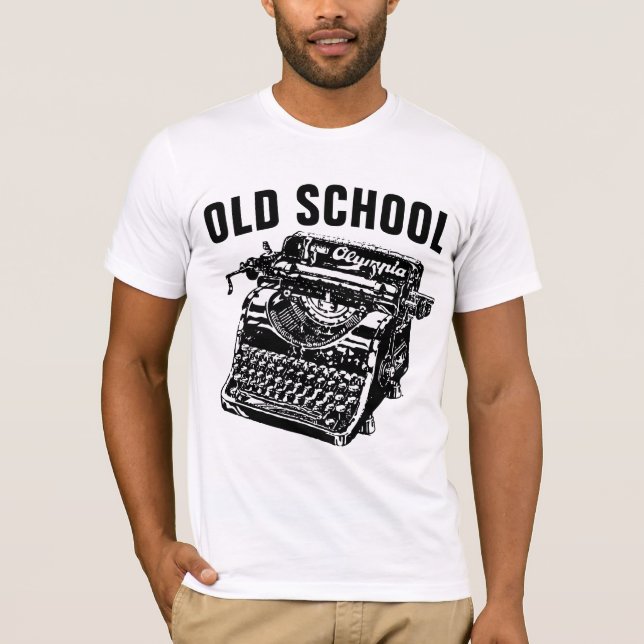 GAMMALDAGS Vintage Skrivmaskin T-shirts (Framsida)