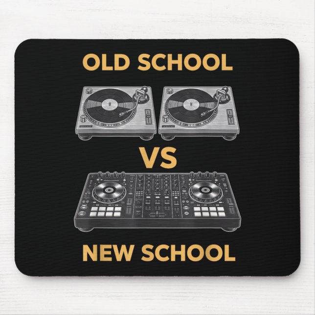 Gammaldags vs nytänkande DJ-svarv vs kontroller Musmatta (Framsidan)