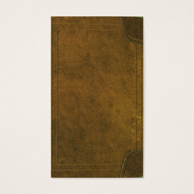 gammalläder, bok visitkort (Framsidan)