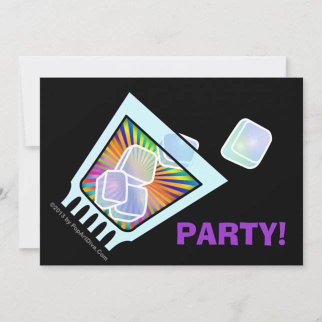 GAMMALMODIG COCTAIL - - GLASS STENAR INBJUDNINGAR (Framsida)