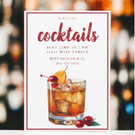 Gammalmodig Drink Cocktailfest Inbjudningar