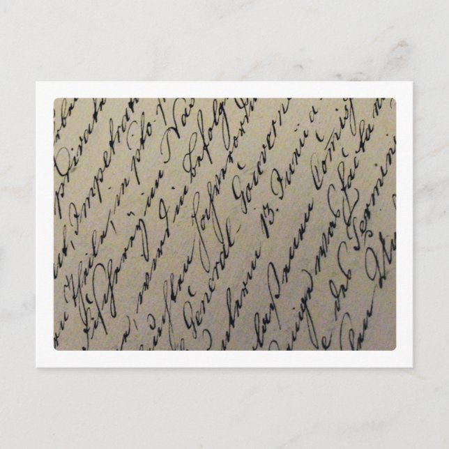 Gammalmodig handstil vykort (Framsida)