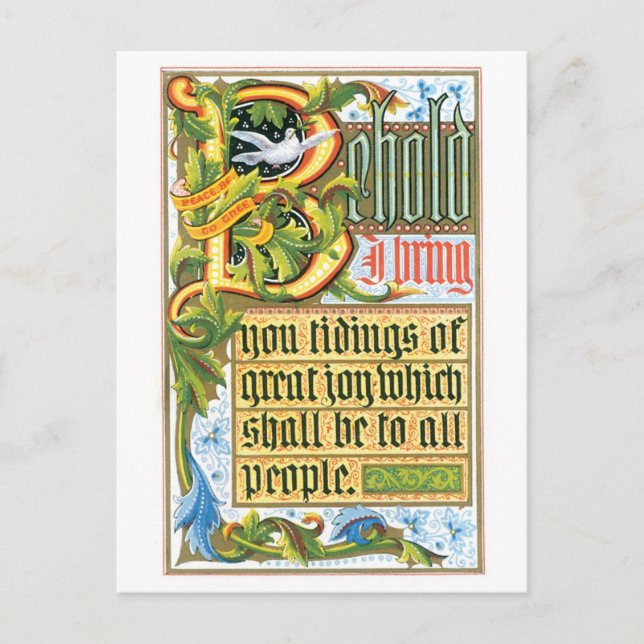 Gammalmodig jul, gammal typ helg vykort (Framsida)