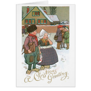 Gammalmodig jul hälsningskort