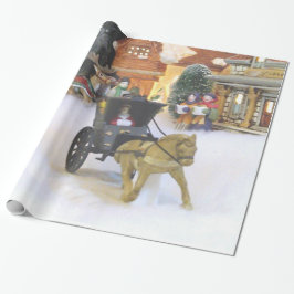 "GAMMALMODIG JULBY" SOM SLÅR IN PAPPER PRESENTPAPPER