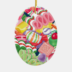 Gammalmodig julgodis julgransprydnad keramik