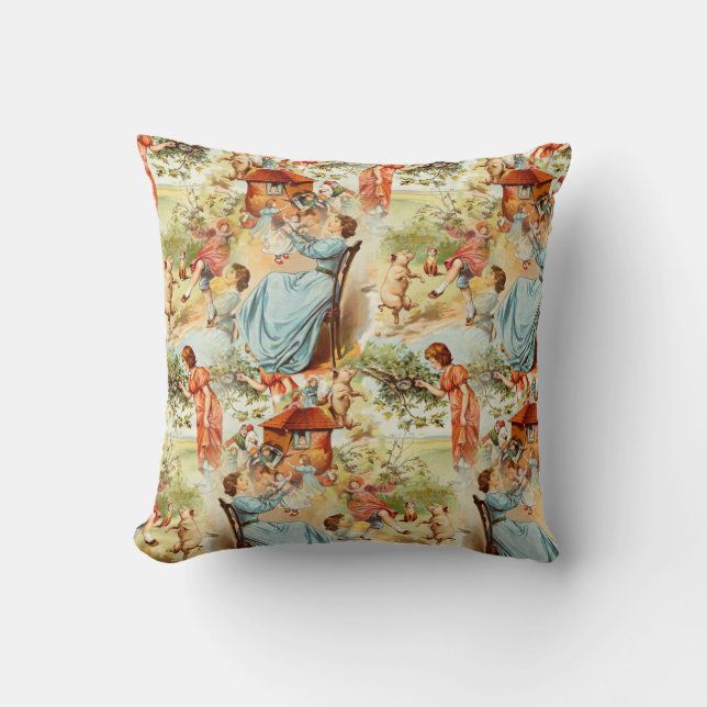 Gammalmodig Retro plats för vintagedesign Kudde (Framsida)