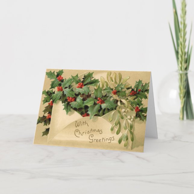 Gammalmodig vintageVictoriangod jul Helgkort (Framsida)