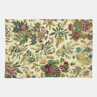 Gammalmodigt blom- överflöd kökshandduk