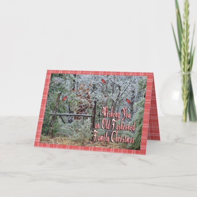Gammalmodigt Jul-skräddarsy Helgkort (Framsida)