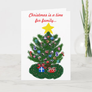 Gammalmodigt julgranfamiljTime kort