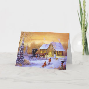 Gammalmodigt land Christmastime Helgkort