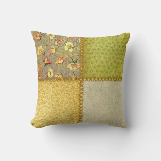 Gammalmodigt skrota patchworken kudder kudde (Framsida)