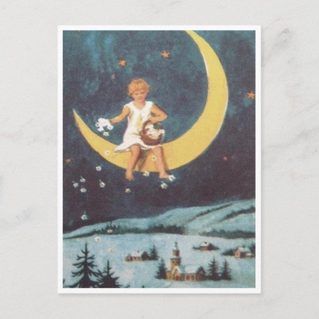 Gammalmodigt tomt julkort helg vykort (Framsida)