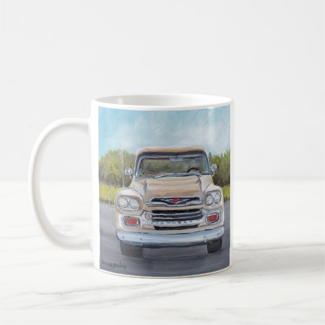 Gammalt 58 Chevy Lastbil Art Mugg (Vänster)