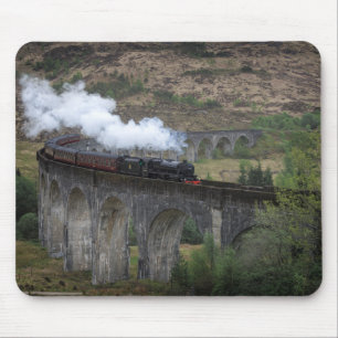 Gammalt ångatåg på den Glenfinnan viaducten Musmatta