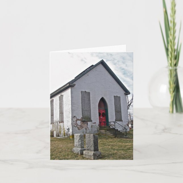 Gammalt anteckningskort för kyrka (Framsida)