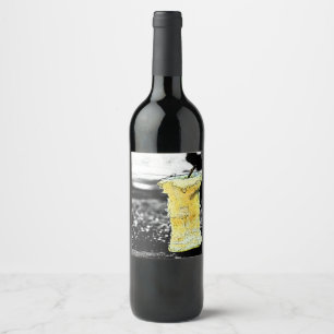 Gammalt äpple vinflaska etikett