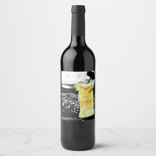 Gammalt äpple vinflaska etikett (Framsida)