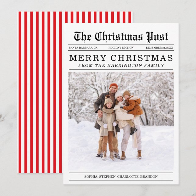 Gammalt årligt hälsningskort i Stil Julkort (Fram/baksida)