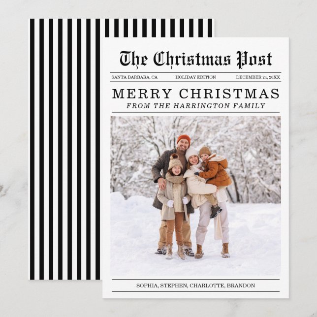 Gammalt årligt hälsningskort i Stil Julkort (Fram/baksida)