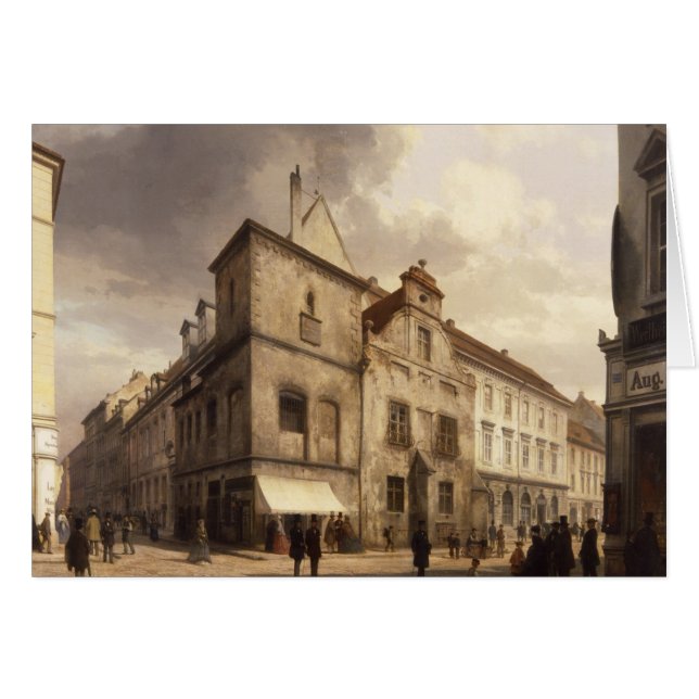 Gammalt Berlin stadshus, 1867 Hälsningskort (Framsidan Horizontal)
