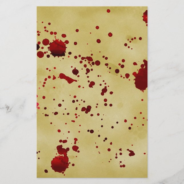 Gammalt blodigt stationärt brevpapper (Framsida)