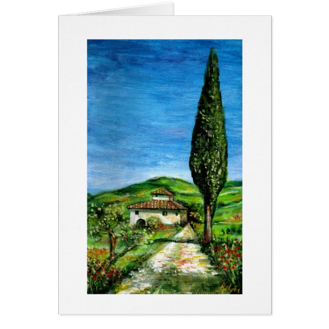 Gammalt bondgårdshus i Toscana Hälsningskort (Framsidan)