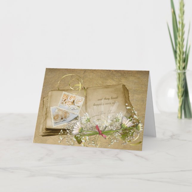 Gammalt Bröllopsalbum-kort Kort (Framsida)