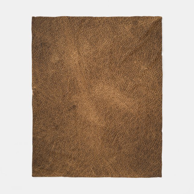 Gammalt brunt läder: Texturerad bakgrund Fleecefilt (Framsidan)