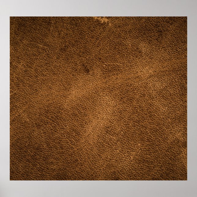 Gammalt brunt läder: Texturerad bakgrund Poster (Framsidan)