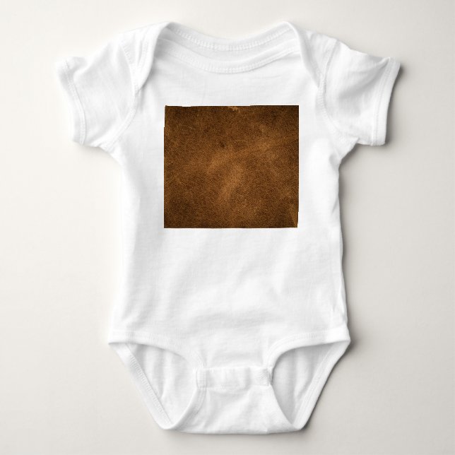 Gammalt brunt läder: Texturerad bakgrund T Shirt (Framsida)