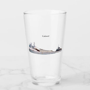 gammalt Calumet-glas Glaskopp