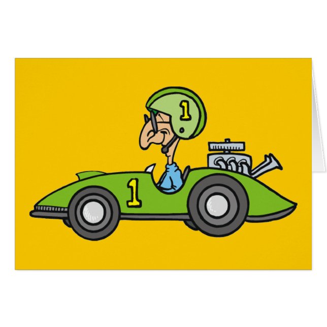 gammalt chaufförkort hälsningskort (Framsidan Horizontal)