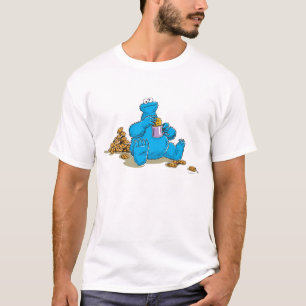 Gammalt Cookie Monster som äter kakor T Shirt
