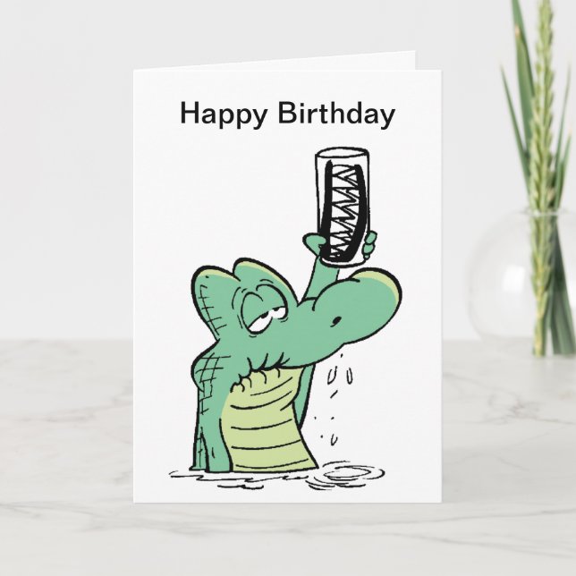 Gammalt Croc Birthday Card Kort (Framsida)