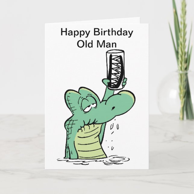Gammalt Croc Birthday Card Kort (Framsida)