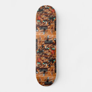 Gammalt datorkort skateboard bräda 21,5 cm