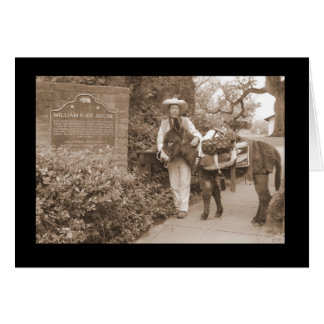 Gammalt donkey-kort hälsningskort