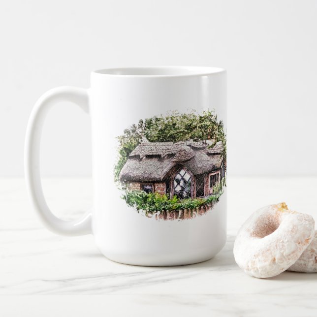 GAMMALT ENGELSK KAFFEKOPP (Med munk)