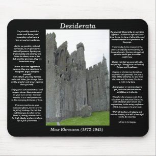 Gammalt engelskaslott Mousepad för DESIDERATA Musmatta