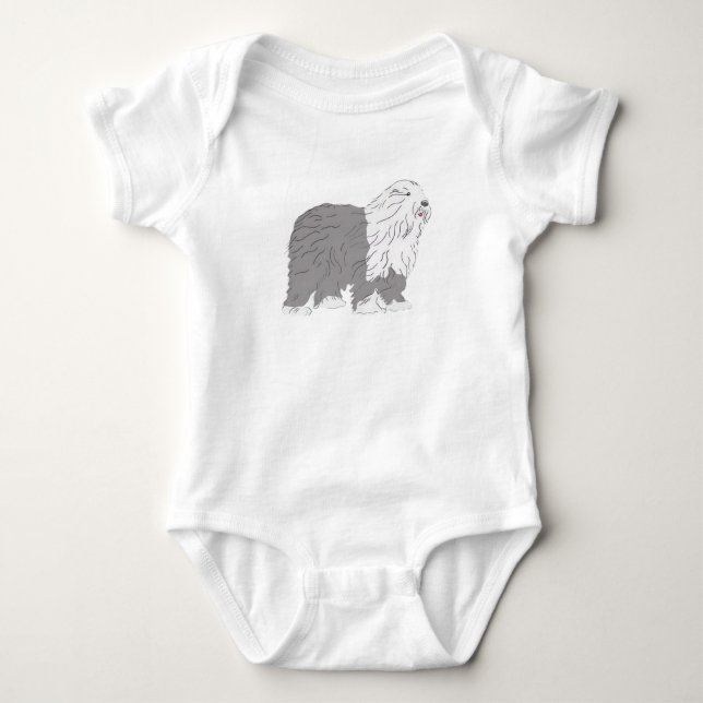 Gammalt engelskt fårhund t shirt (Framsida)