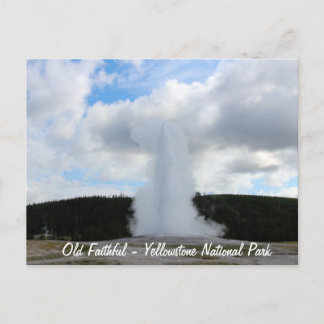 Gammalt Faithful Photo at Yellowstone Vykort