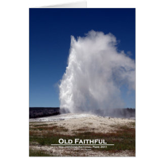 Gammalt Faithful - Yellowstone National Park Card Hälsningskort