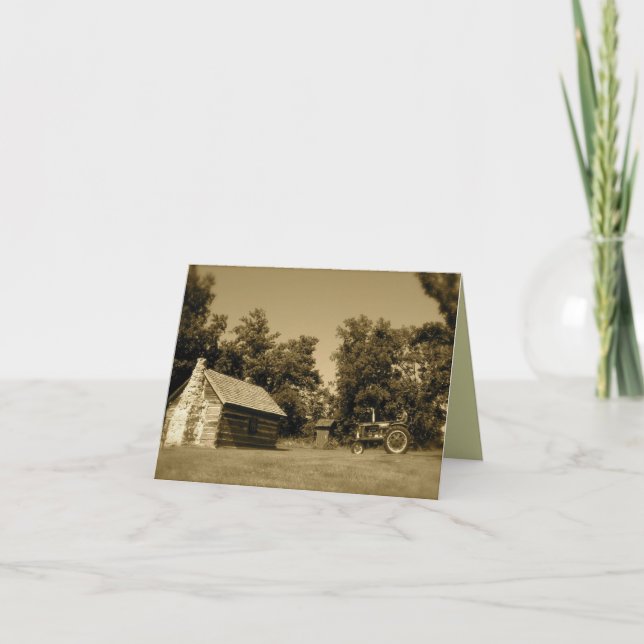 Gammalt färdskrivarkort: Logghytt och gammal trakt Kort (Framsida)