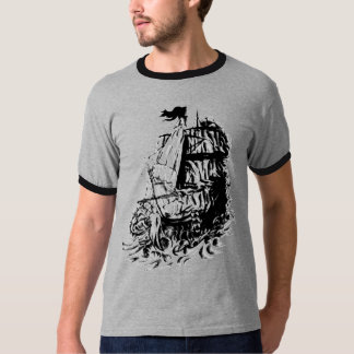 gammalt fartyg vid (känguruunge) bläck tee