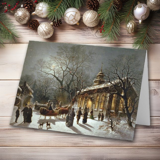 Gammalt Fashirs julkyrkokort Helgkort (Skapare uppladdad)