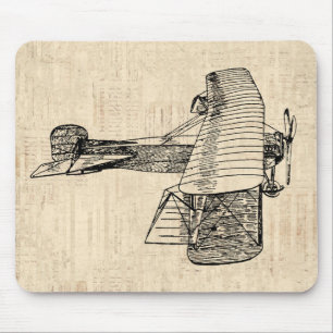 Gammalt flygplan musmatta