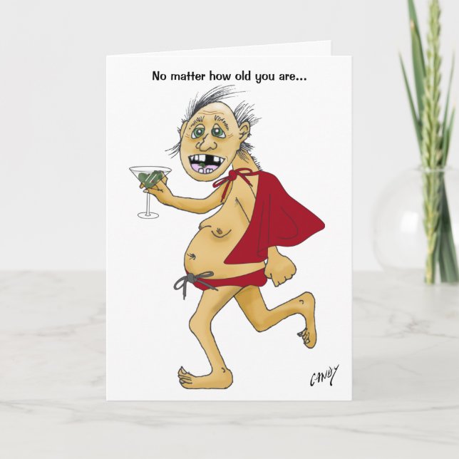 Gammalt födelsedagskort för toppen kort (Framsida)